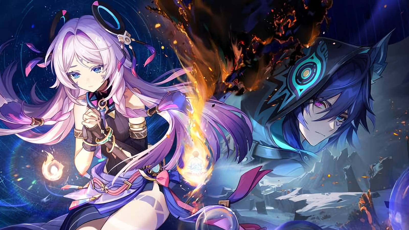 A promotional visual for Genshin Impact showing Citlali and Ororon.