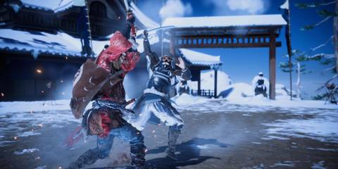 Ghost of Tsushima fighting a Mongol