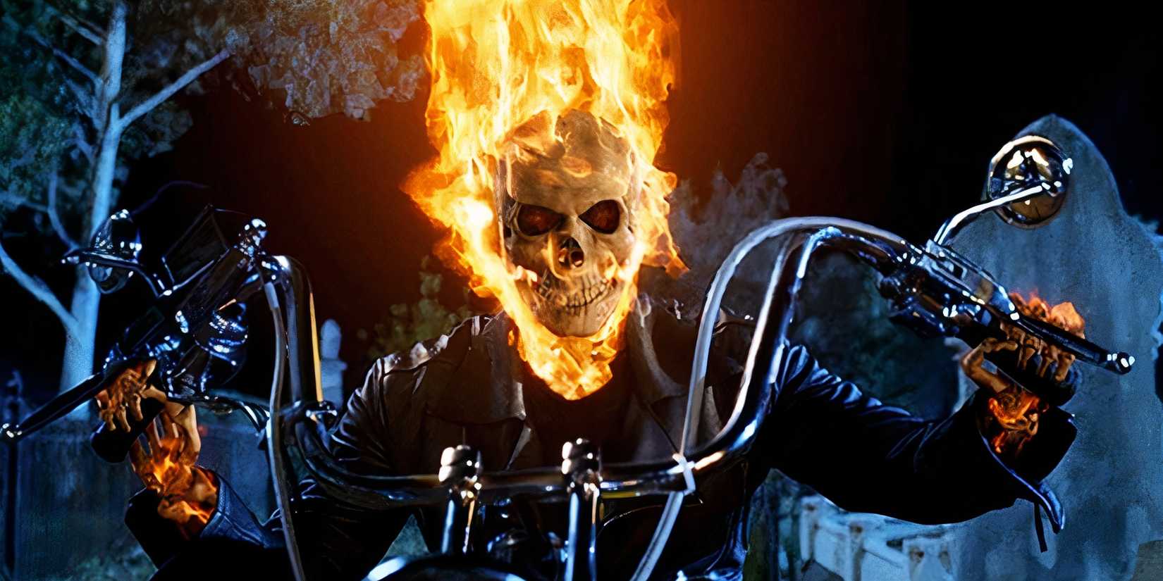 Ghost Rider on his bike
