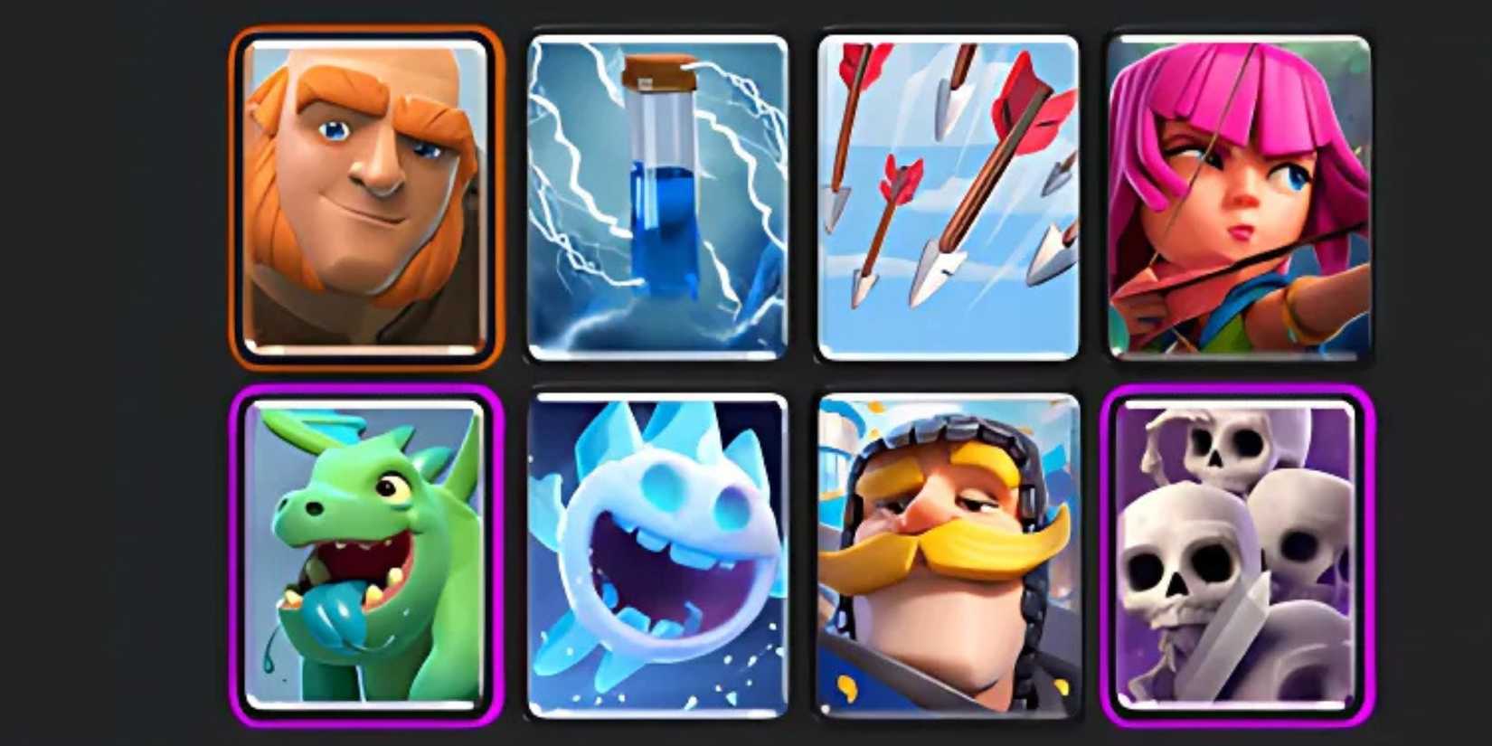 Giant baby dragon deck in clash royale for arena 6