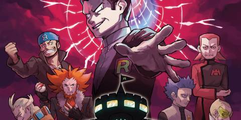 Giovanni and the other antagonists in official artwork of Episode RR.