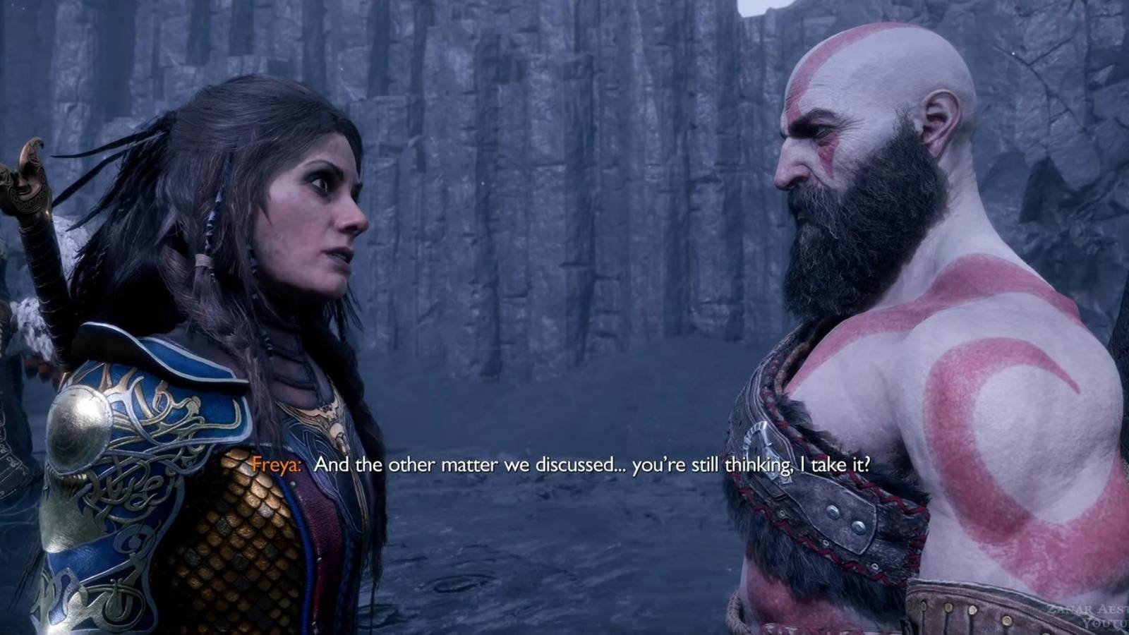God of War Ragnarok Valhalla DLC Freya and Kratos Talking