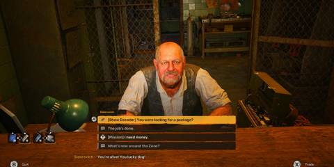 Going back to Sidorovich to Show Decoder Stalker 2