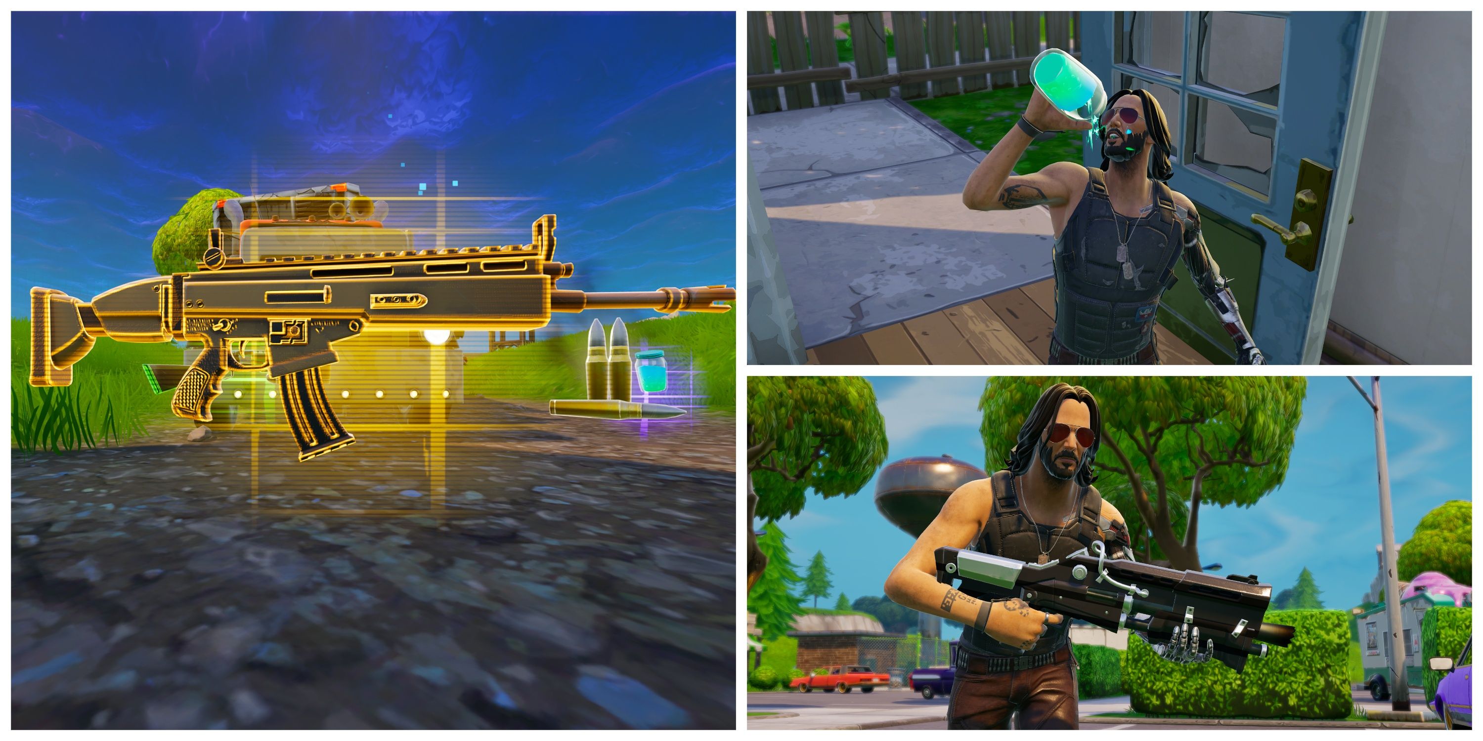 gold scar, slurp juice, tactical shotgun