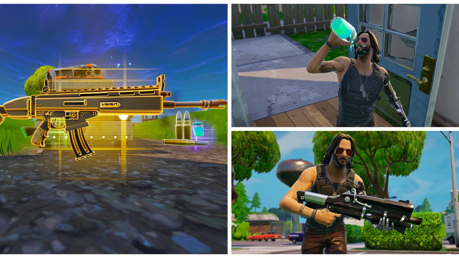 gold scar, slurp juice, tactical shotgun