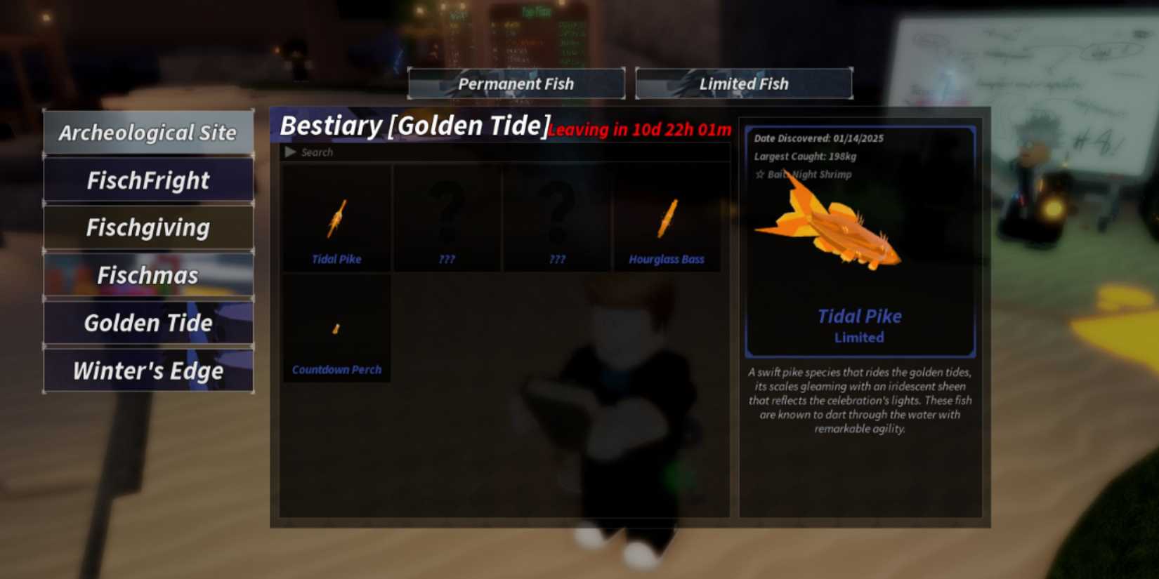 Gold Tides Bestiary in Fisch