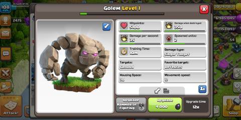 Golem Clash of Clans