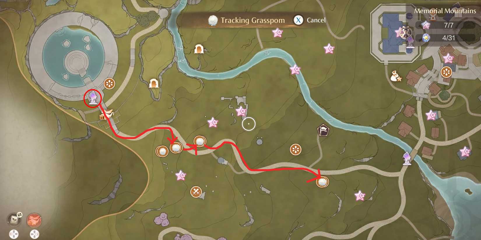 grasspom location 1 in infinity nikki