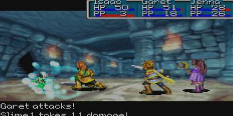 a battle from golden sun