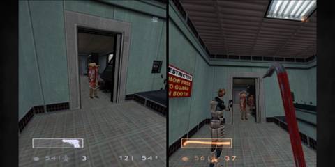 Half-Life Decay splitscreen gameplay