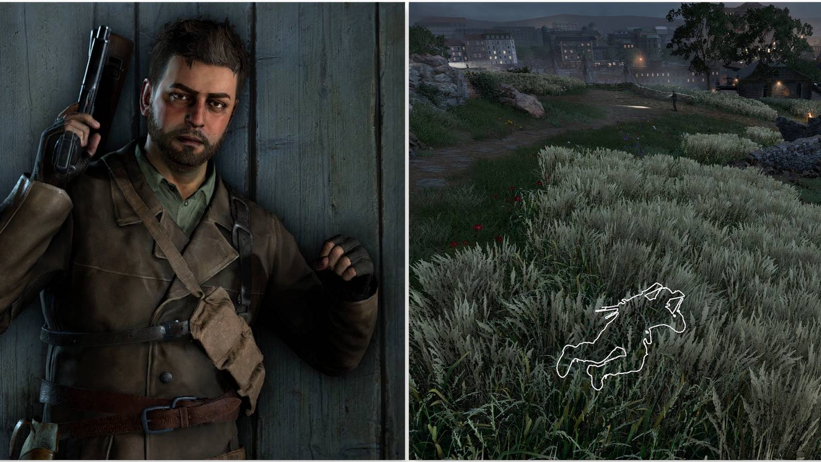 Harry and Sneaking through grass in Sniper Elite Resistance