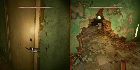Head into one of the rooms on Second Floor and Enter through another hole of the CSC Building in Pripyat Stalker 2