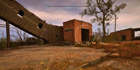 Heading inside the small building next to the tunnel Stalker 2