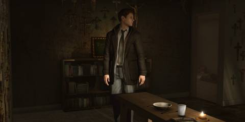 Heavy Rain Norman Table Bookcase Crosses