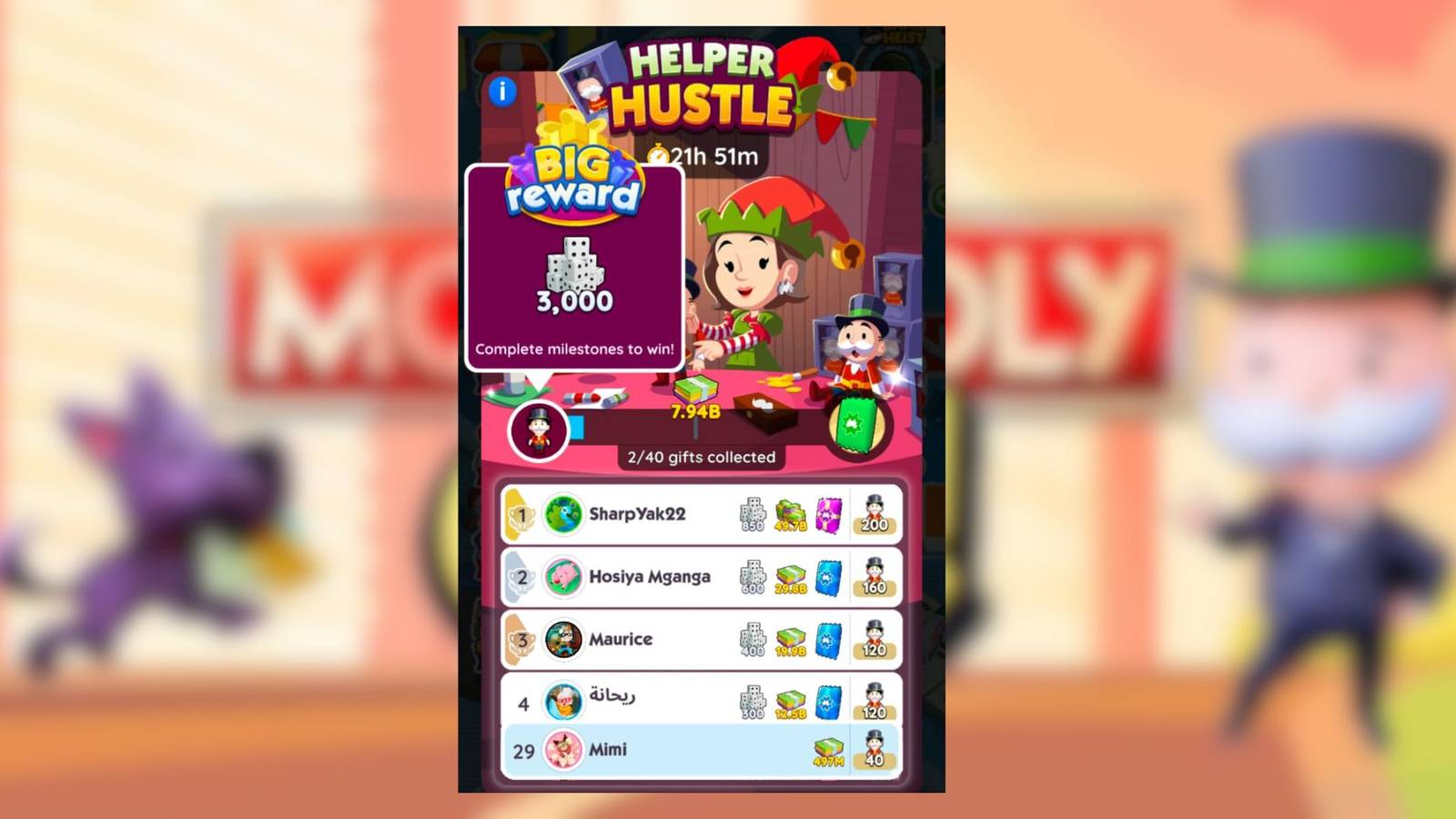 helper hustle monopoly go