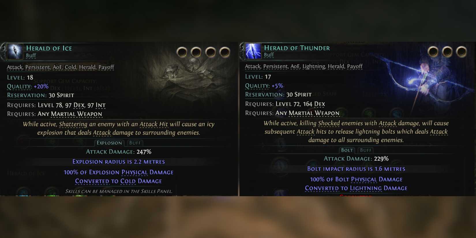 herald of thunder and herald of ice in path of exile 2