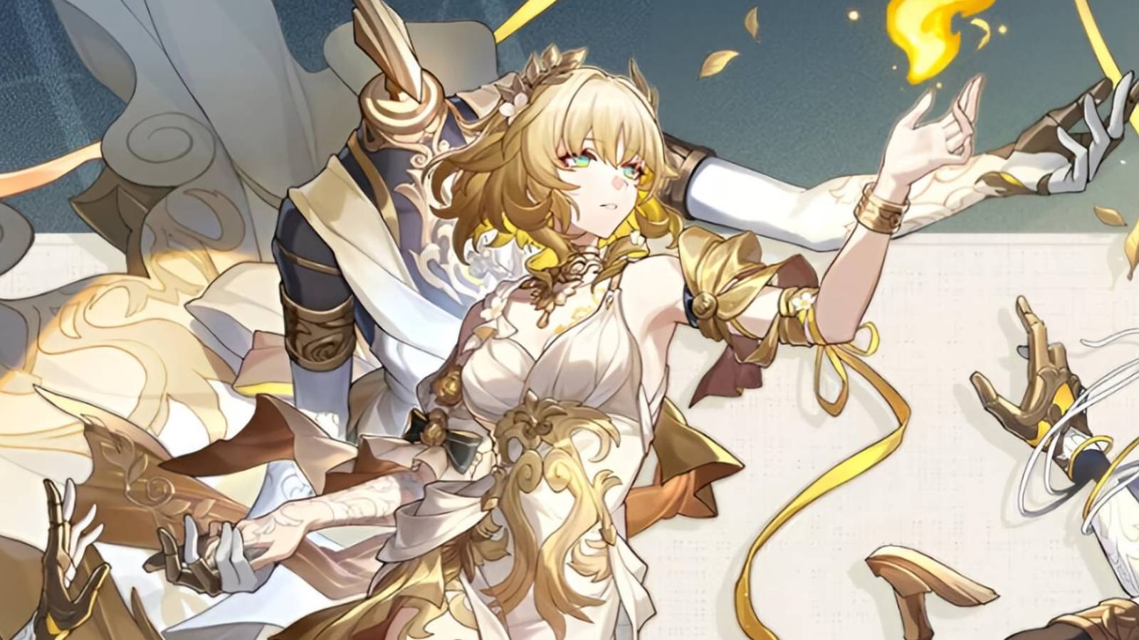 The splash art for Honkai: Star Rail's Aglaea.