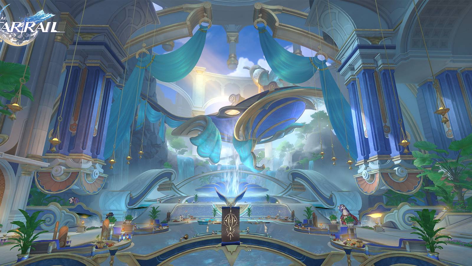 A teaser visual for Amphoreus' Overflowing Bath location in Honkai: Star Rail.