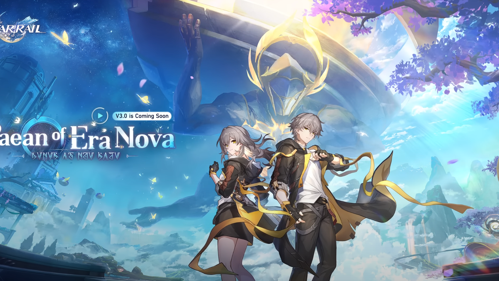 A key visual for Honkai: Star Rail's Version 3.0, titled Paean of Era Nova.