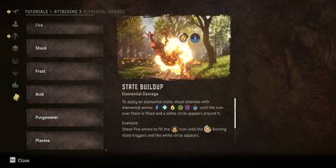 Horizon Forbidden West all elemental status effects