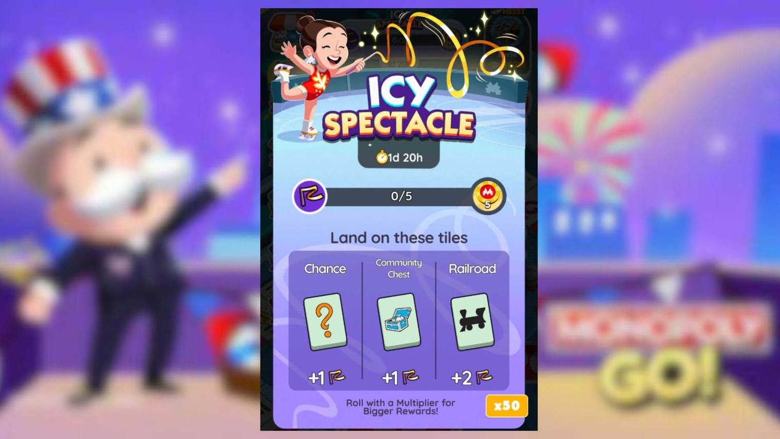 icy spectacle monopoly go