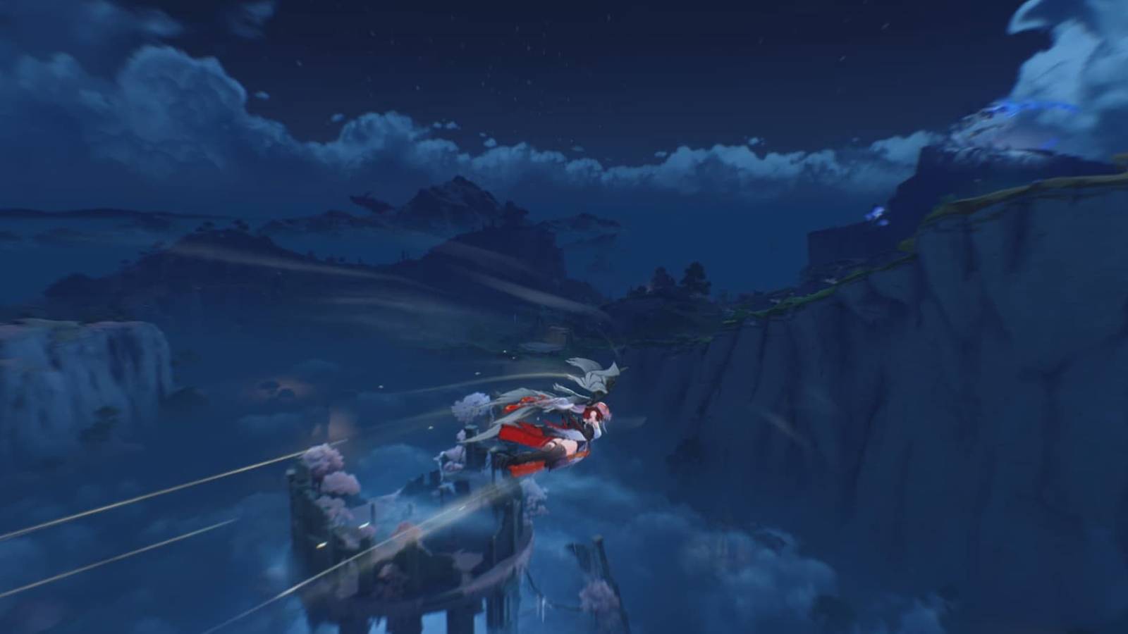 Changli flying in Wuthering Waves