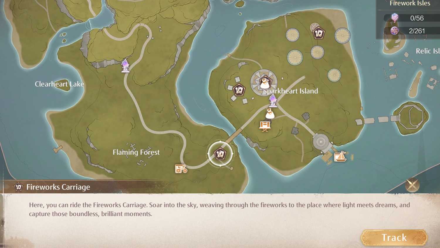 Onde encontrar a carruagem de fogos de artifício