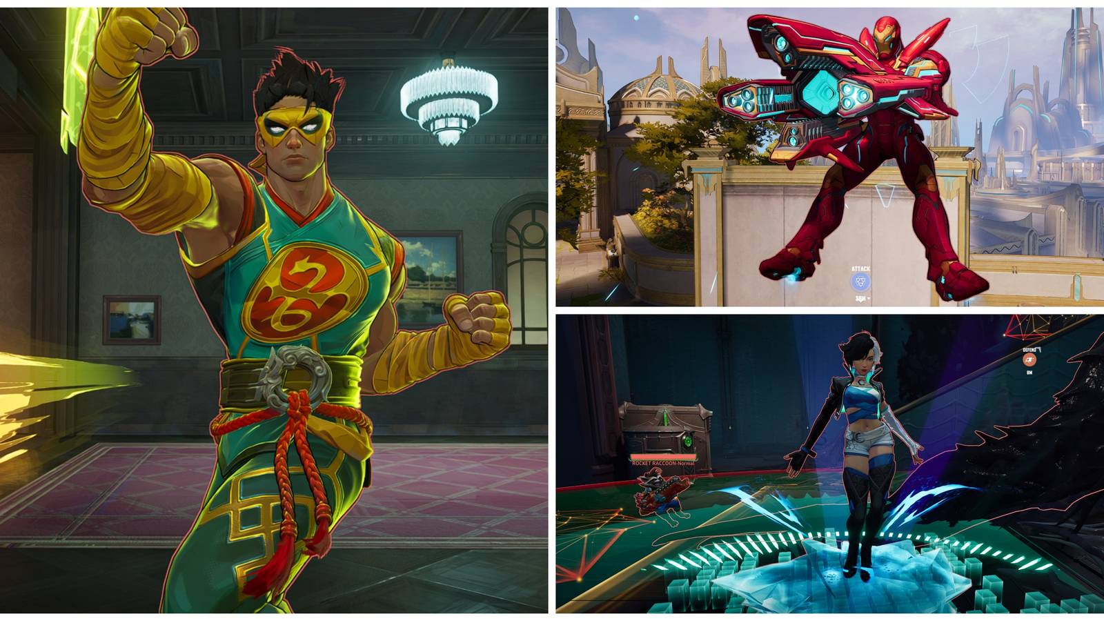 iron fist, iron man, luna snow in marvel rivals