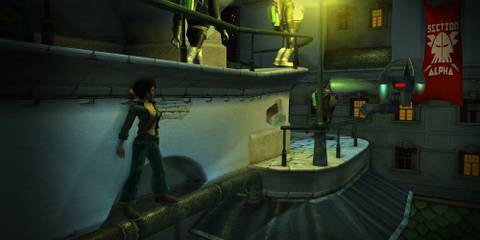 Jade sneaking around from Section Alpha.