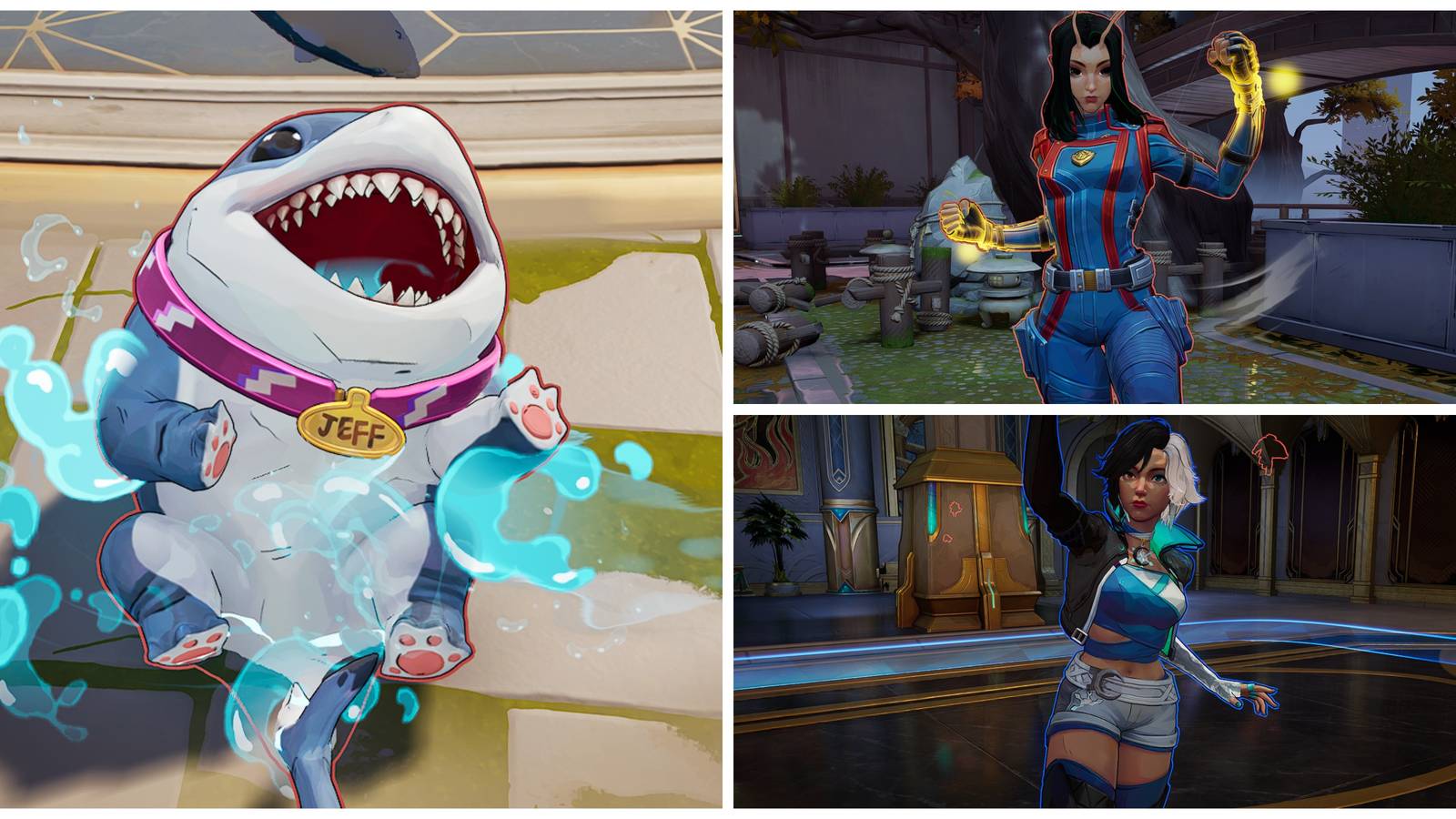 jeff the land shark, luna snow, mantis