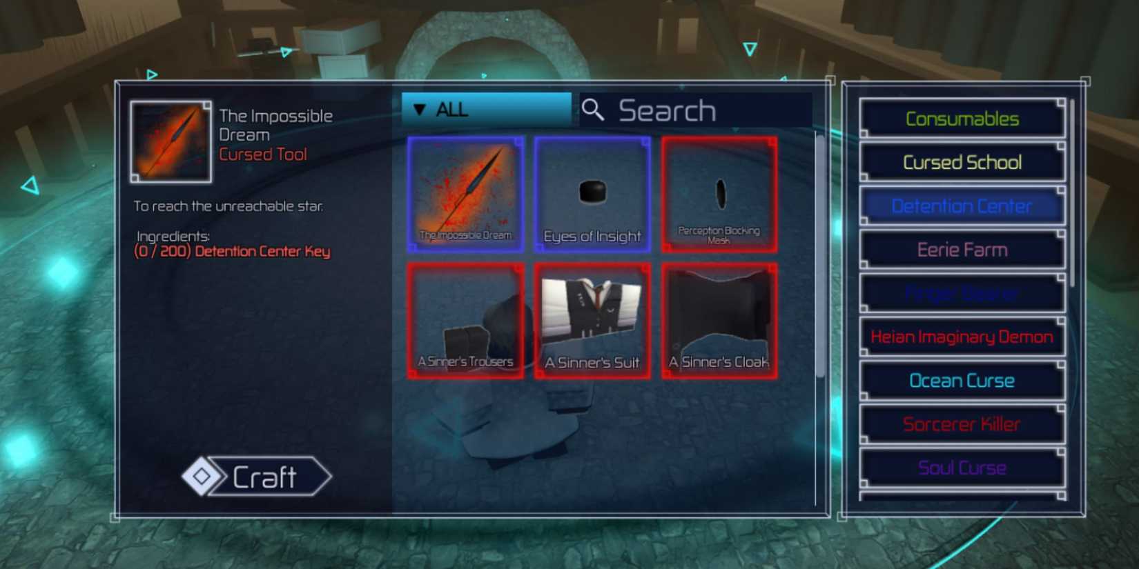 Jujutsu Infinite weapon