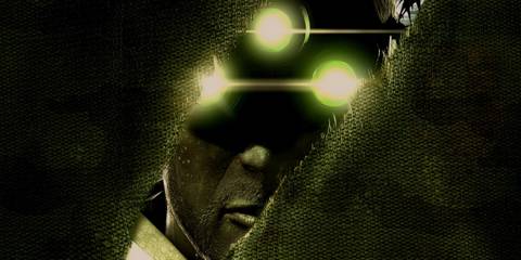 Key Art Showing Sam Fisher Hiding Behind A Canvas Sheet From Splinter Cell Chaos Theory