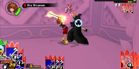 Kingdom Hearts ReChain of Memories combat