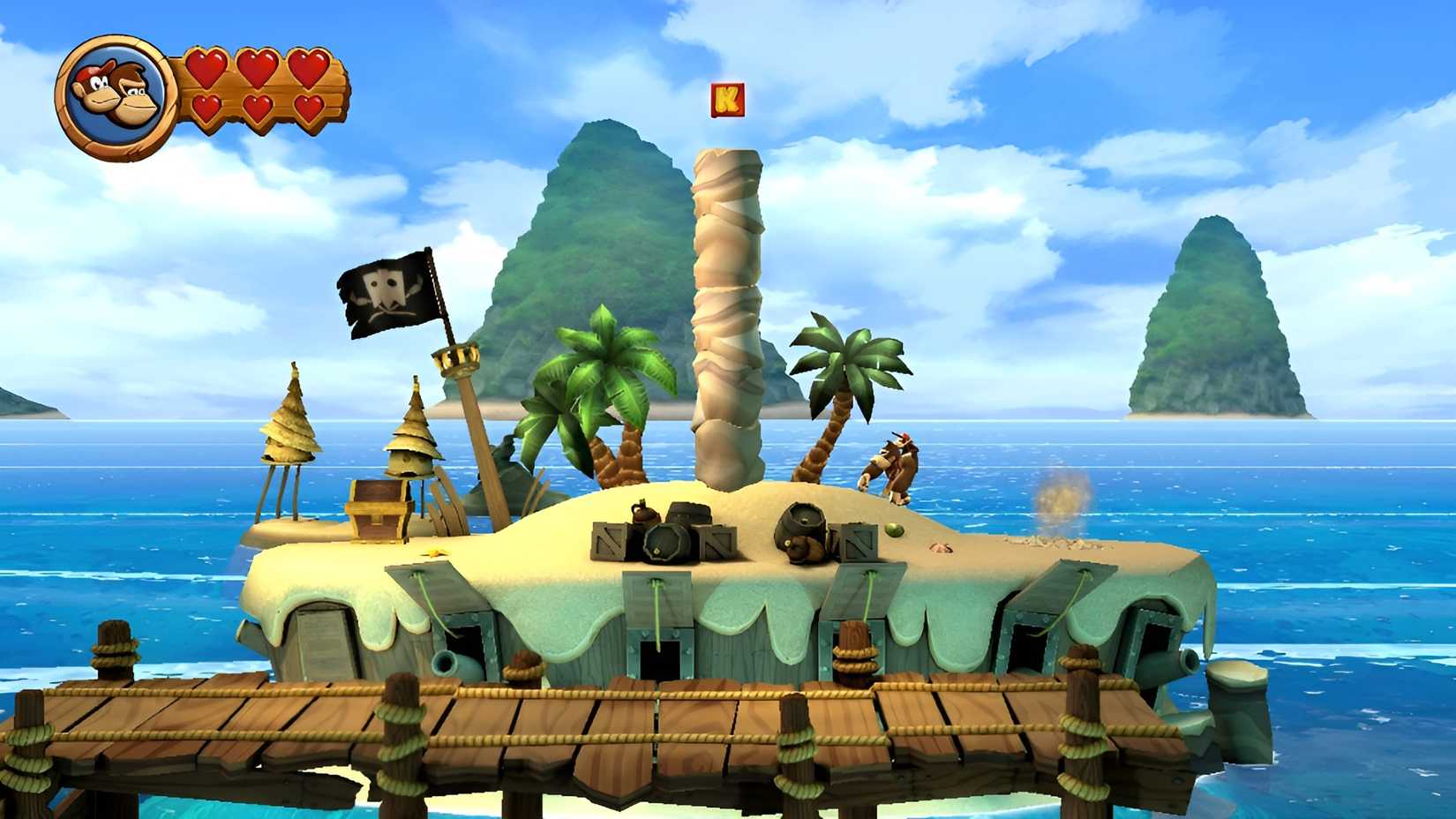 Image of the Kong letter K in Donkey Kong Country Returns HD