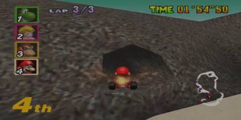 mario going for the shortcut