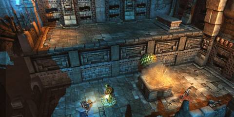 Lara Croft and the Guardian of Light fight ball