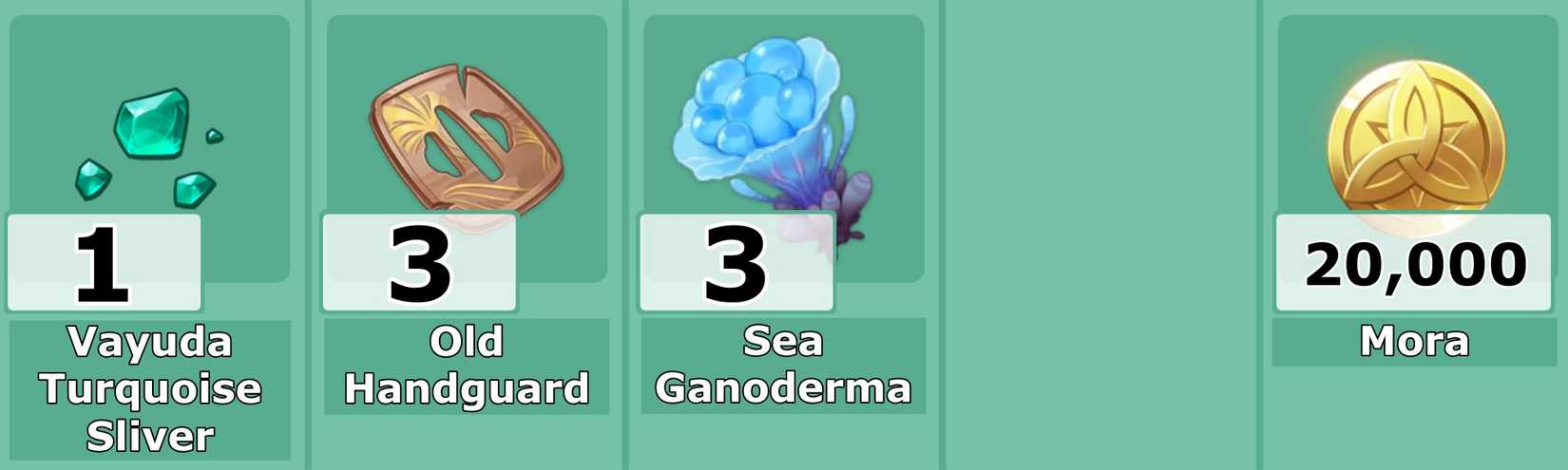 Level 20 Mizuki Ascension Mats - Genshin Impact