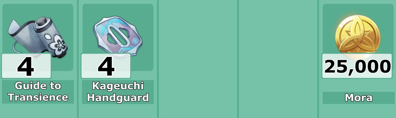 Level 4 Mizuki Talent Materials - Genshin Impact