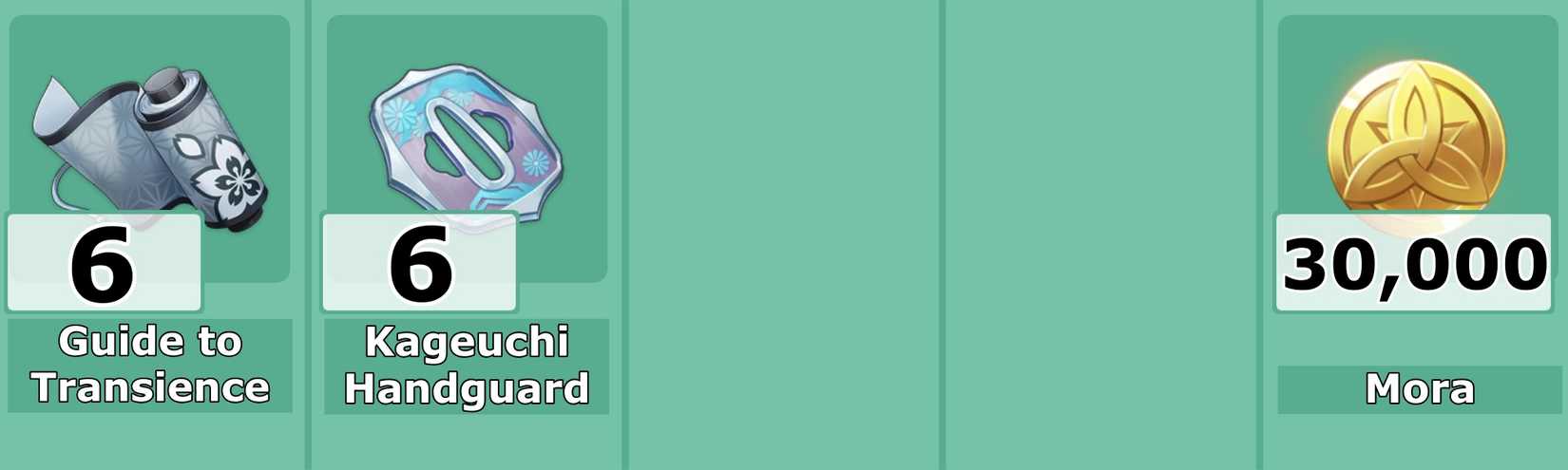 Level 5 Mizuki Talent Materials - Genshin Impact