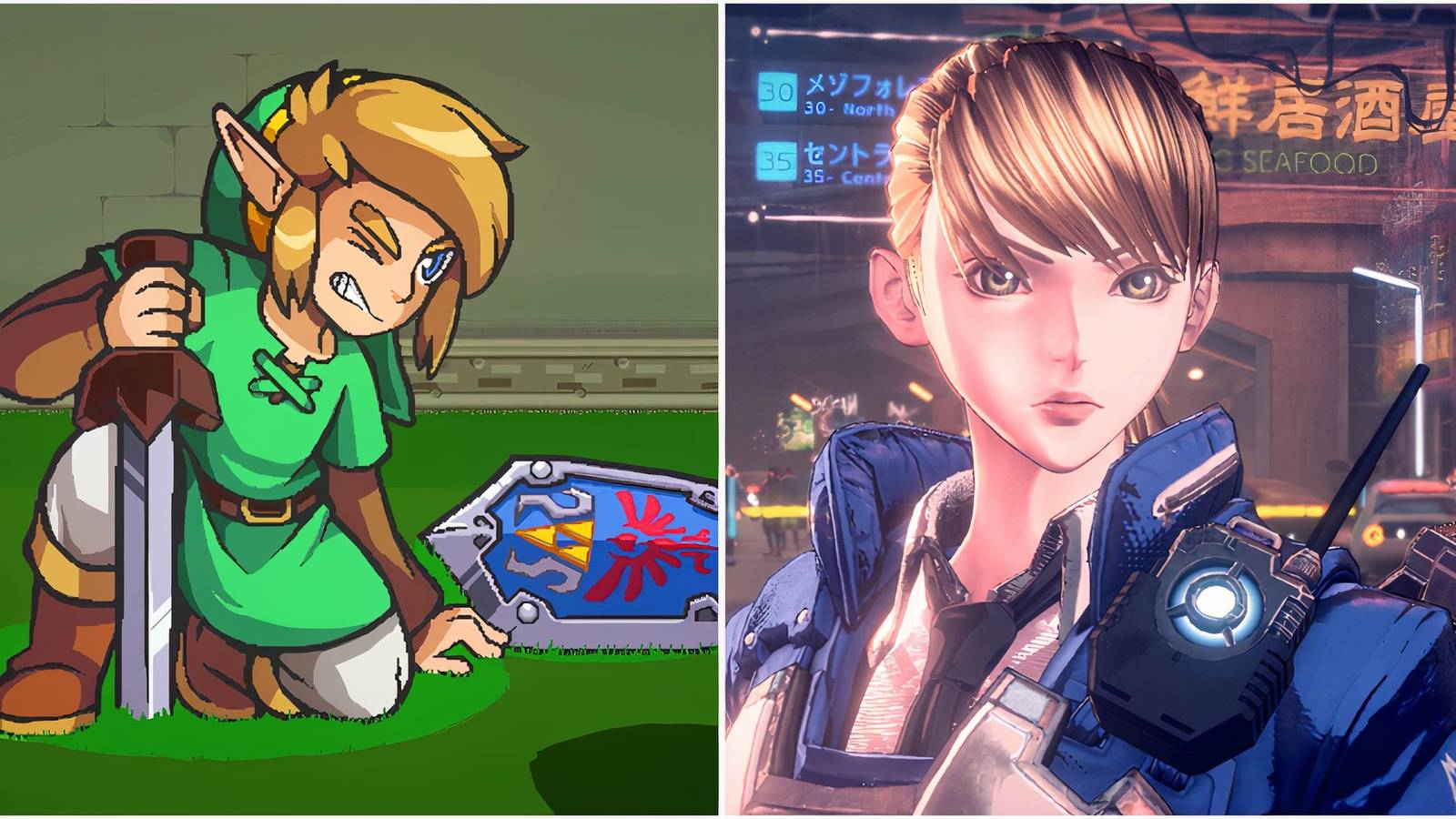 Link in Cadence Of Hyrule and your character in Astral Chain