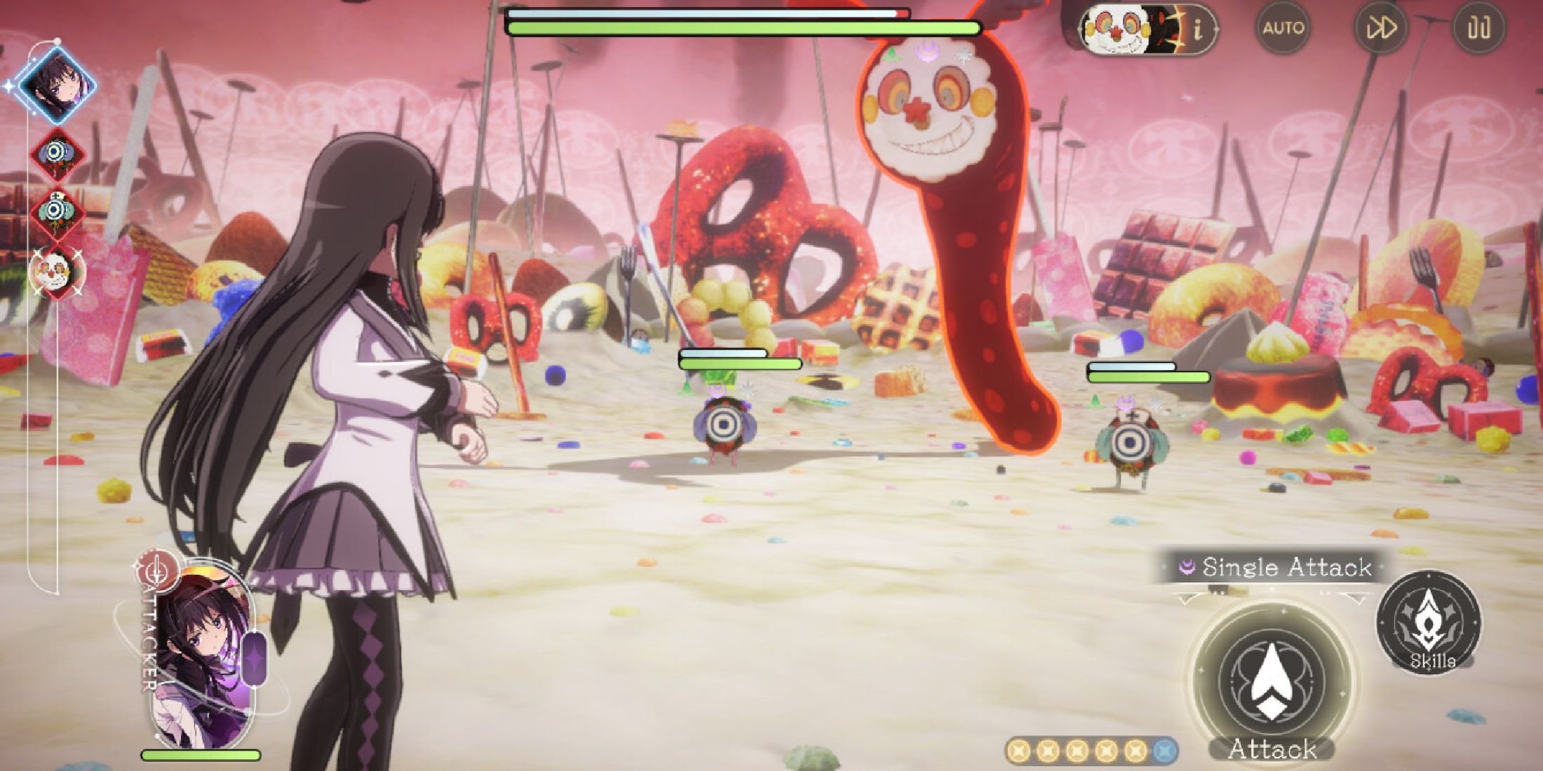 Madoka Magica Magia Exedra battle system