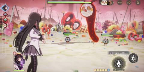 Madoka Magica Magia Exedra battle system