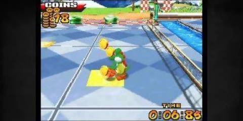 Mario Hoops 3-on-3 Yoshi collecting coins
