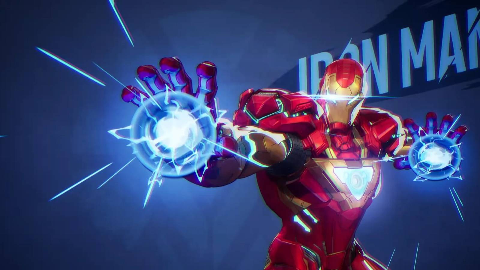 Iron Man aiming his repulsors in Marvel Rivals