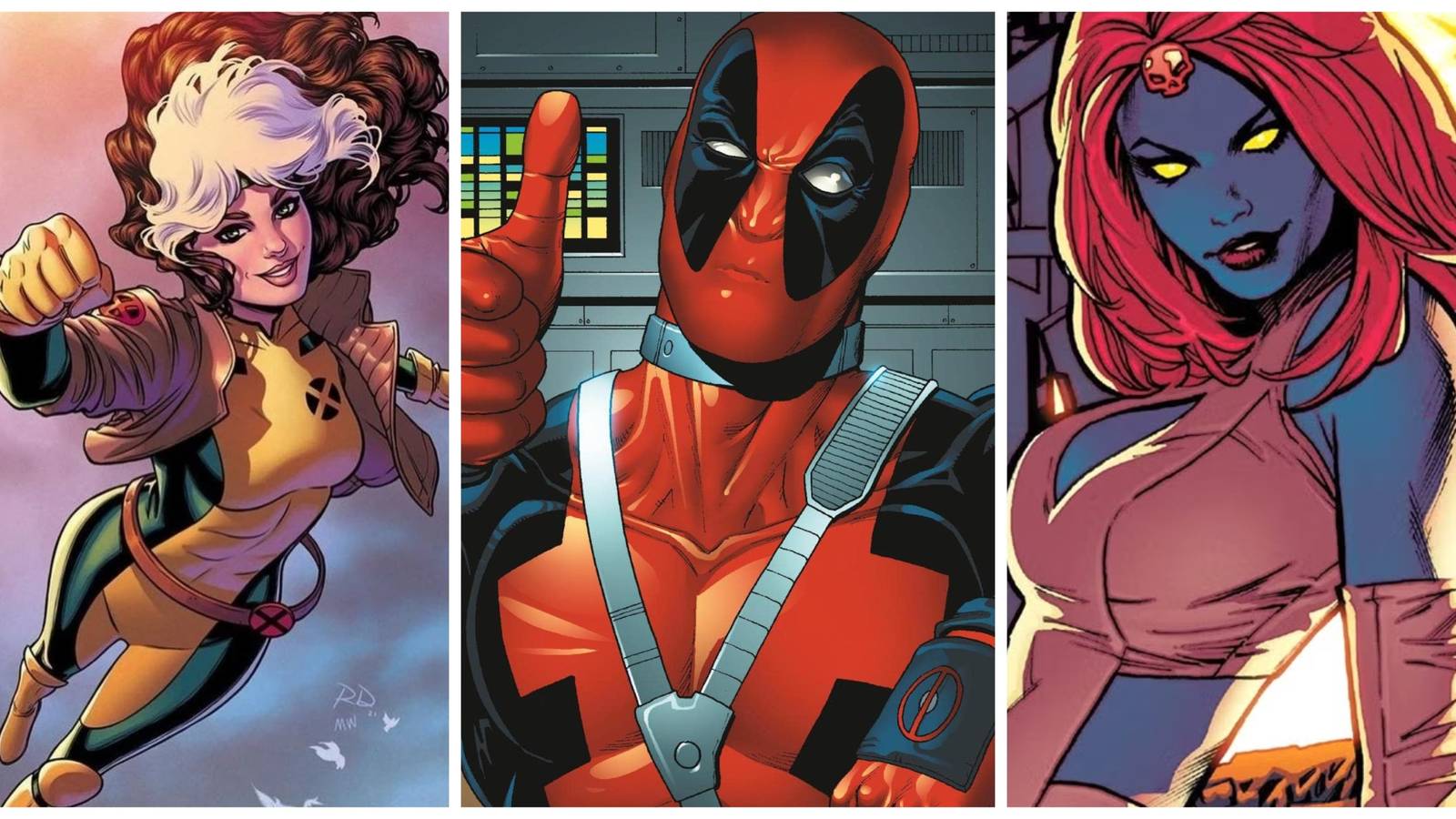 rogue, deadpool, mystique
