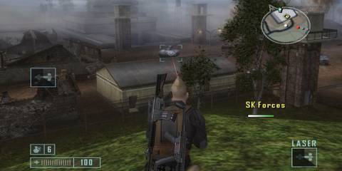 Mercenaries Playground of Destruction firing at a tank