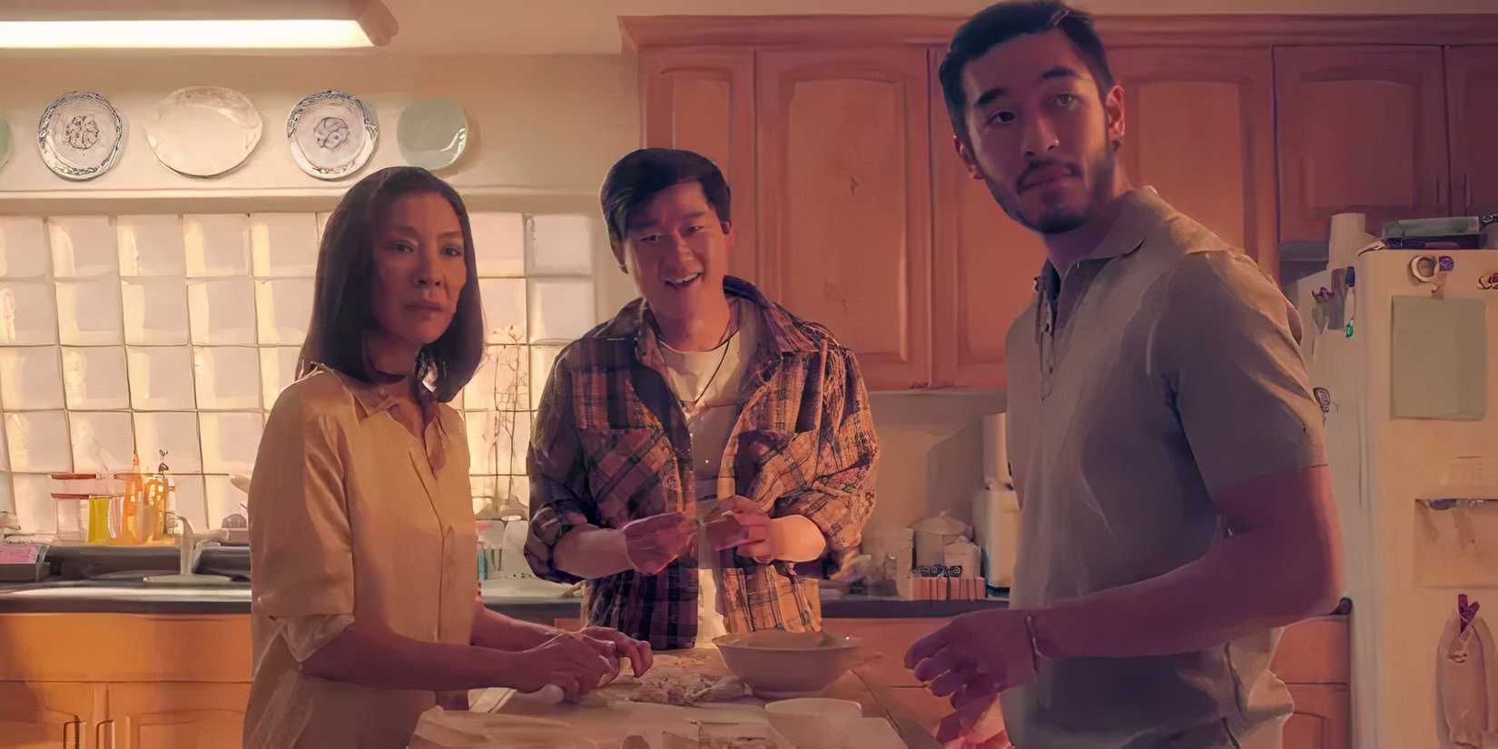 michelle yeoh, justin chien, sam song-li in the brothers sun