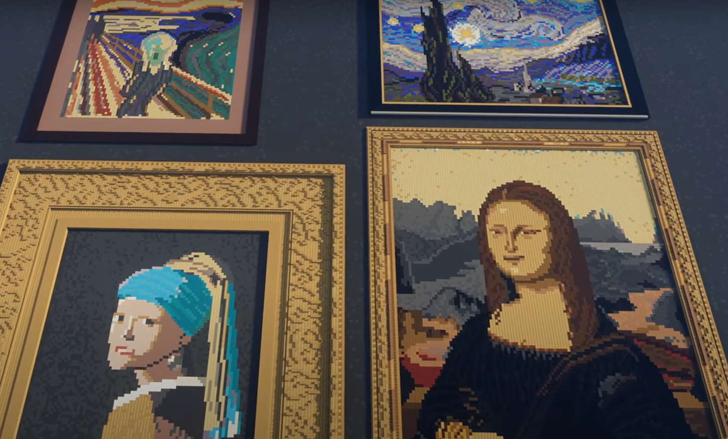 Minecraft player recreates famous paintings in the game