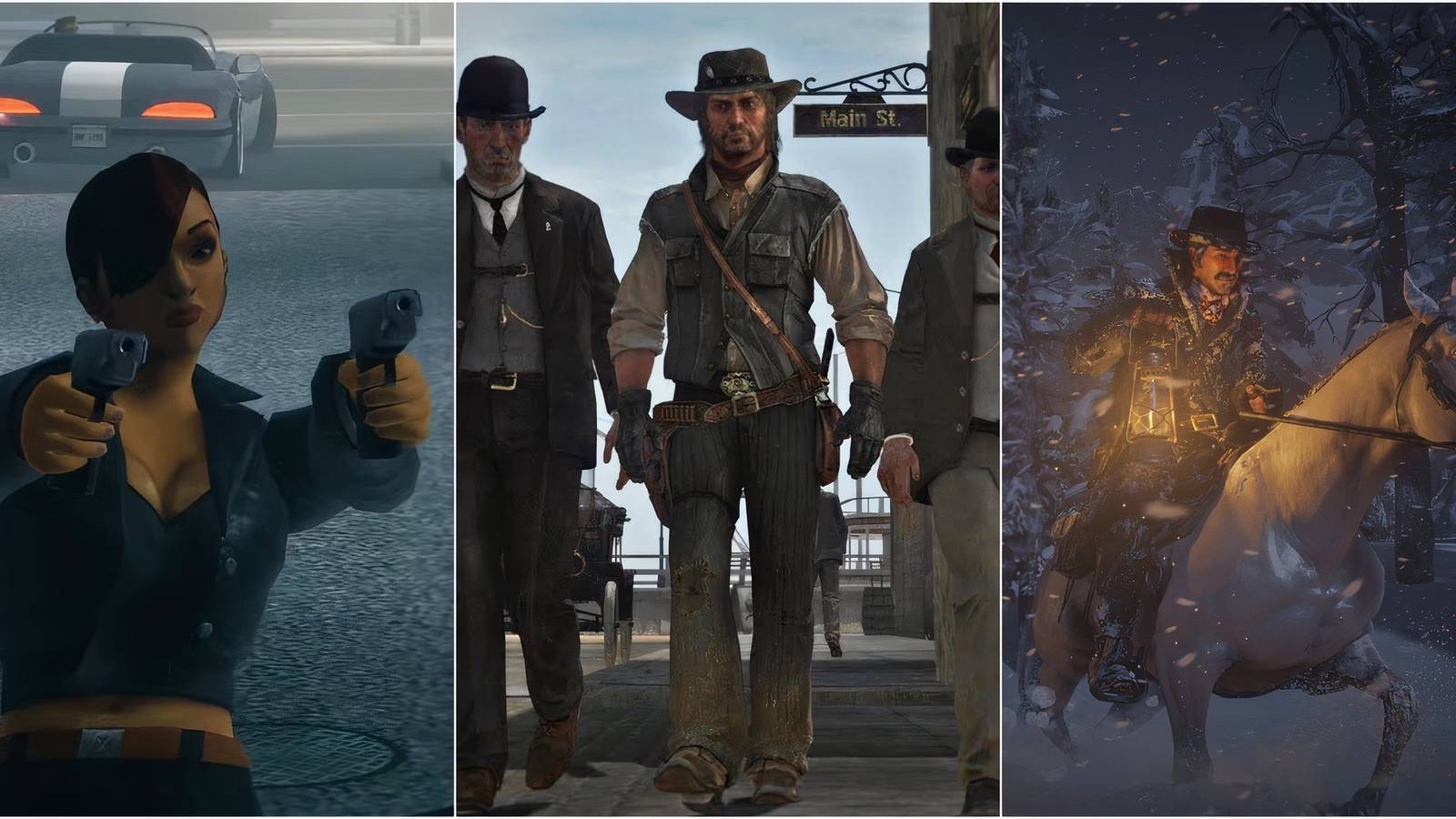 GTA 3, Red Dead Redemption, Red Dead Redemption 2