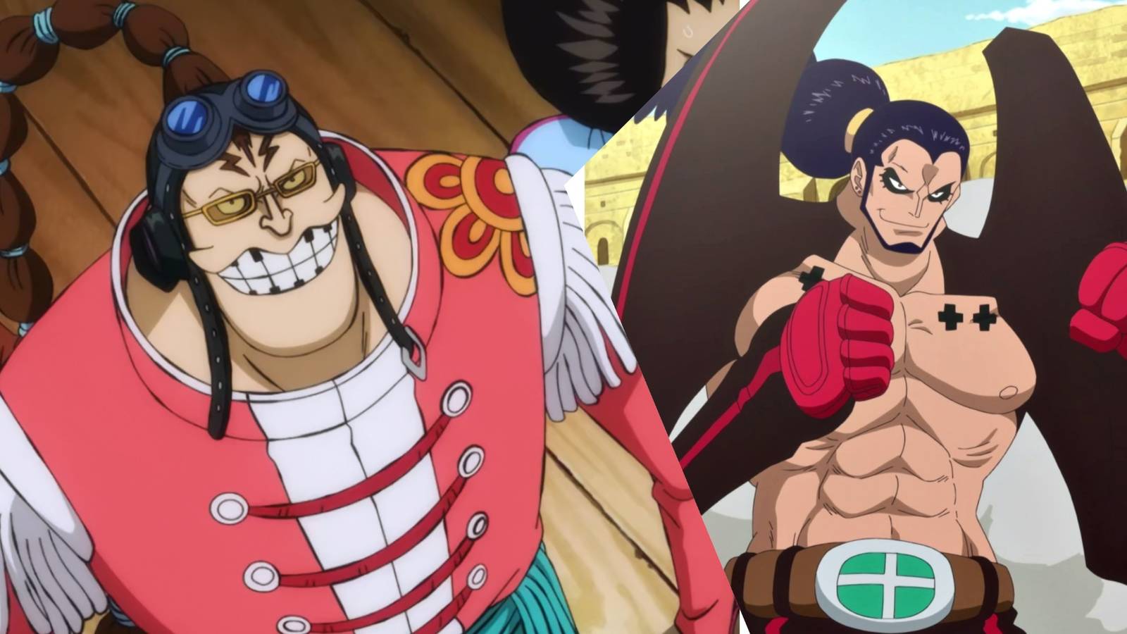 Scratchmen Apoo and Ideo, the two most prominent longarms in the series thus far.